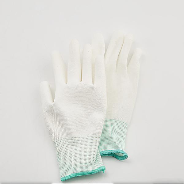 OEM Antistatic Carbon Fiber ESD Finger Top Fit PU Coated Gloves 13 Gauge Grey ESD Gloves