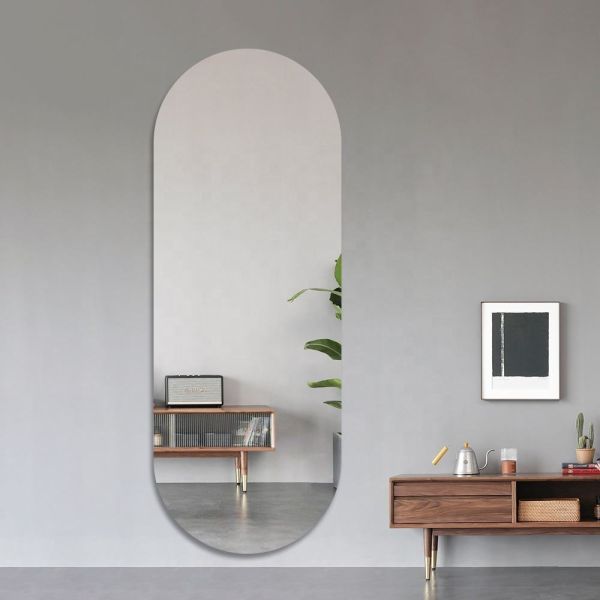 Eco Friendly LED Oval Bathroom Mirror , Frameless Smart Make Up Bathroom Mirrors