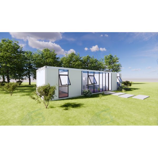 Boxspace 12x3.8m Luxury Prefabricated Container House 2 Bedrooms Design 40ft Movable Container Home With Kitchen And Bathroom