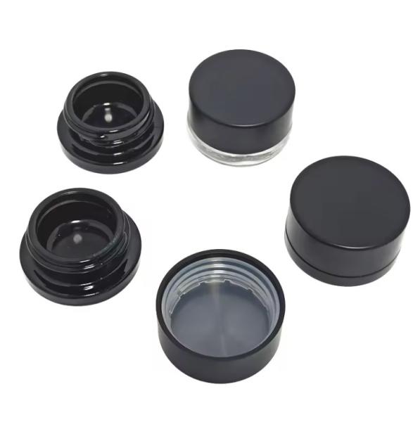 Custom Thick Bottom Glass Concentrate Jar Packaging 3ml 5ml 7ml 9ml 15ml Childproof