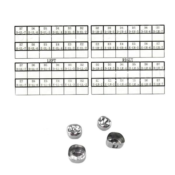Good Preformed Primary Molar Temporary Kit Stainless Steel Metal Material Dental Kids Crown 48sizes Shelf Life 2 years