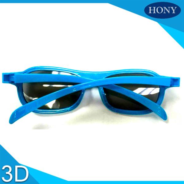 Cinema ABS Linear Polarized 3D Glasses , 3D Movie Glasses With Blue Frame