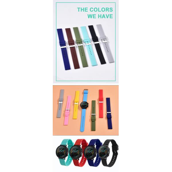 Unisex съемная пряжка нержавеющей стали ремешка для часов TPU резиновая