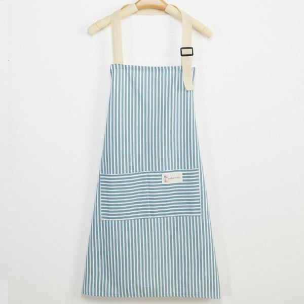 Customize Kitchen Apron With Logo Cotton Linen Wait Staff Uniform for Restaurant Bar