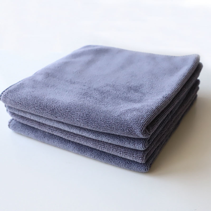 Customized Weft Knitting 30x30cm Microfiber Cloth 350gsm For Face Wash Hair Salon Hotel