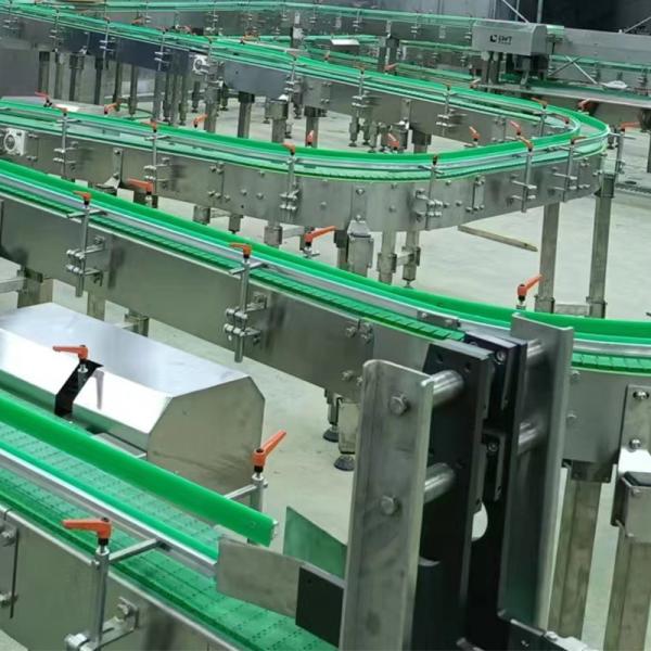 Modular Plastic Flat Top Conveyor Chain Belts For Food Beverage Industry