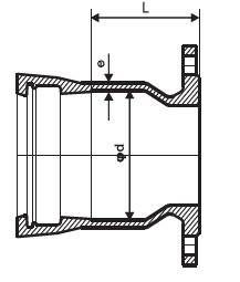 DN40 - DN2600 Ductile Iron Fittings Flange Socket Class PN10 PN16 PN25