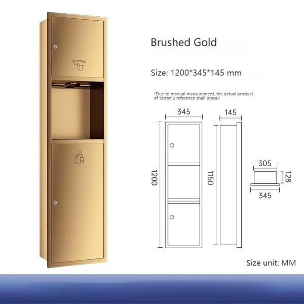 Stainless Steel Recessed Paper Towel Dispenser Automatic Induction Customizable