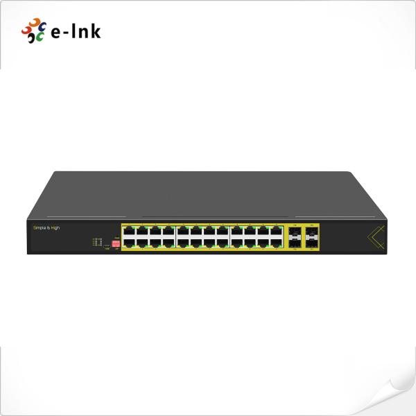 L2+ マネージドラックマウント 24ポート 10/100/1000T + 4ポート 1000X SFP イーサネット スイッチ