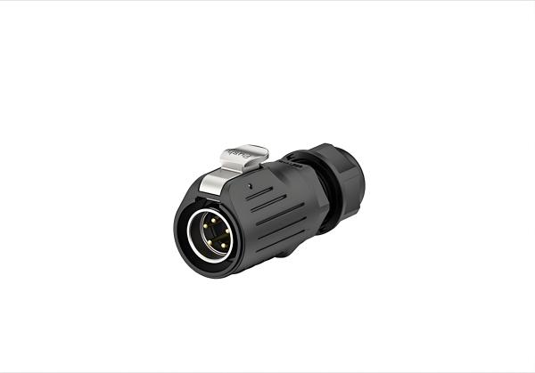 Conector LP20 de 5 pines, IP68 a prueba de agua, montaje en panel de 20A, bloqueo push-pull