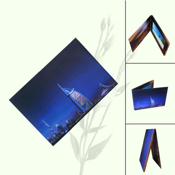Foil Stamping High Resolution 4.3 Inch HD TFT digital video brochure,video direct mail,playing music and video