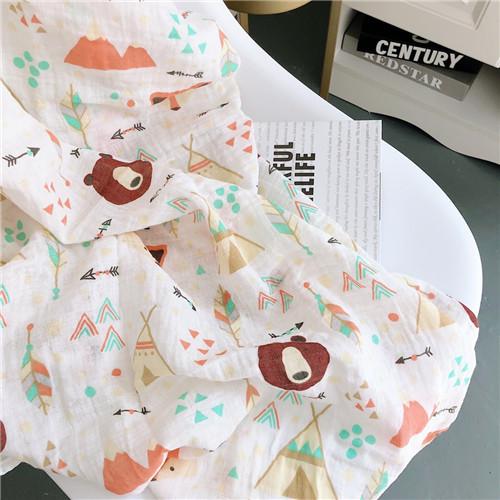 Infant Muslin Receiving Blankets Adorable Eco Friendly Zero Formaldehyde