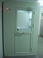 Chuveiro de ar automático da sala de limpeza do ventilador três lateral com bocais ajustáveis