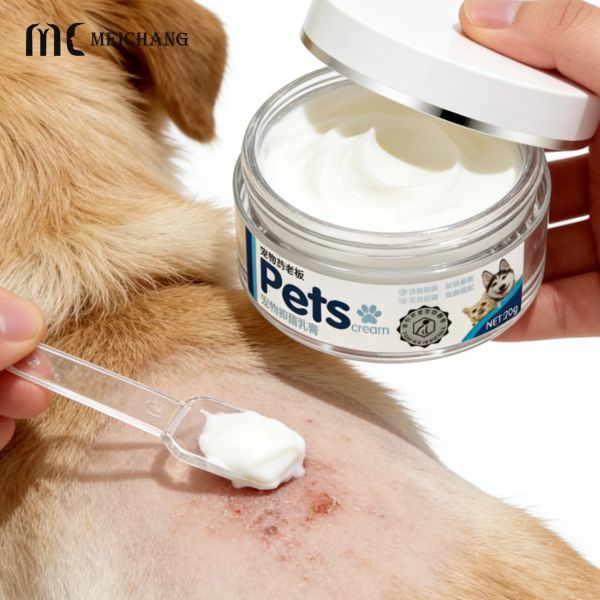 30g 50g Air-Tight Pet Ointment Jar with Built-in Spoon AS + PP Inner Cream Container for Wound Healing & Skin Treatment(MC-AS-552-2)