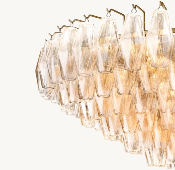 Chandelier Glass Lighting Modern LED Foyer Lights 60 Watts