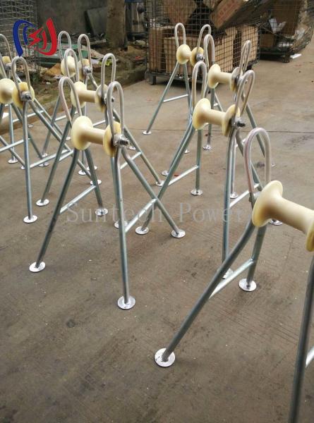 Rouleau de câble surélevé en tube d'acier robuste, capacité de charge 5 kN