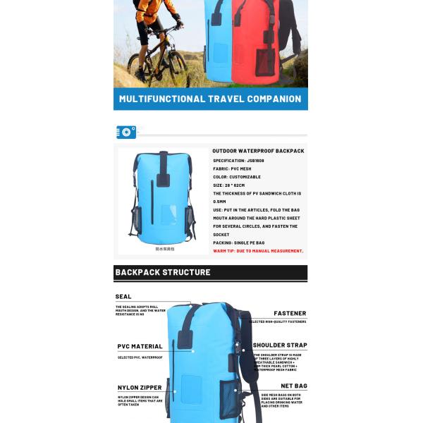 рюкзака сухой сумки спорта PVC 30L 28x62cm цвет водоустойчивого изготовленный на заказ