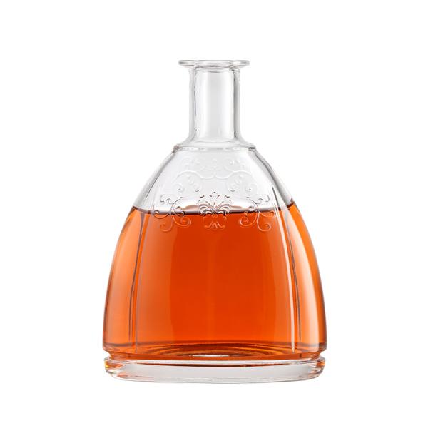 Clear Glass 500ml 750ml Triangle Shape Liquor Rum Gin Whisky Alcoholic Tequila Bottle