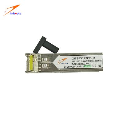 émetteur-récepteur simple bidirectionnel de fibre de transmission de 40km Tx1310/Rx1550nm