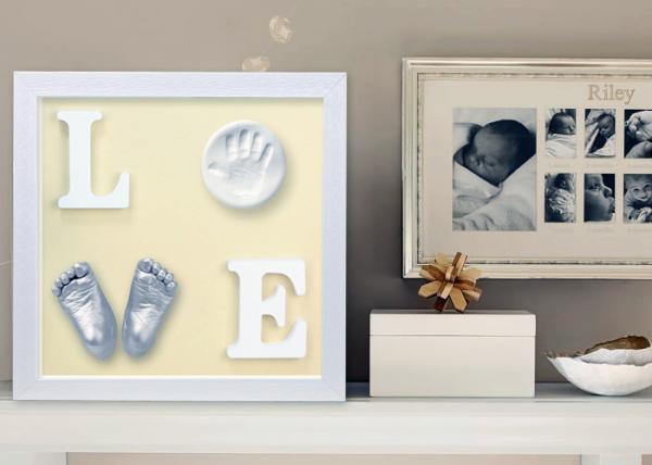 Baby 3D Baby Casting Kit Babies Mold Cast Wooden Photo Frame