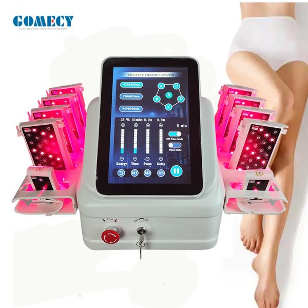 Máquina de emagrecimento a laser Lipo 6d 980nm 635nm 650nm 780nm 810nm 940nm Com 10 pads