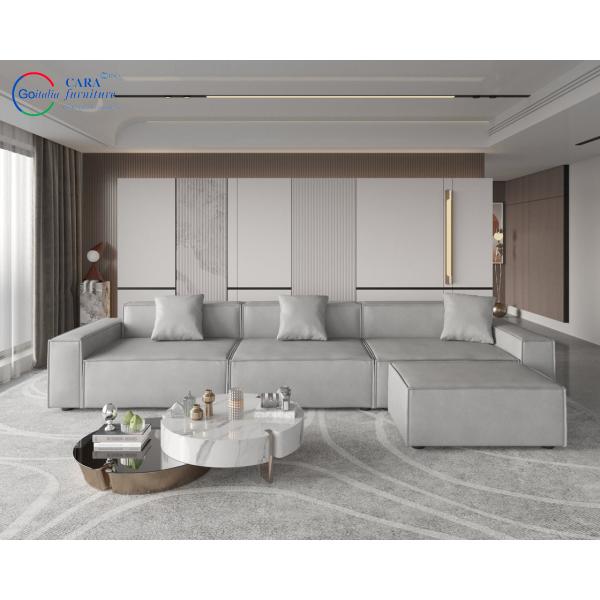 Customize Modern Combination Furniture Business Minimalist Style Living Room Villa Hotel Luxury Leather Sofa