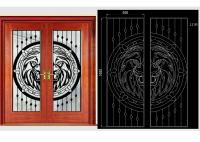 Vidro de ferro forjado decorativo para porta Agon Preenchido 22 * 64 polegadas tamanho em forma