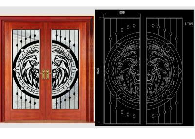 O vidro decorativo do ferro forjado para o Agon da porta encheu o tamanho 22*64inch dado forma