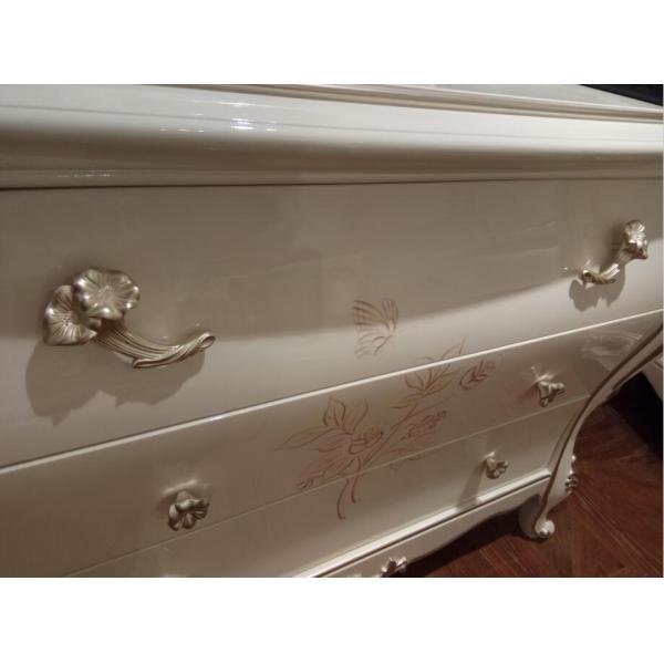 Apartment Classic French Furniture Dresser With Mirror Three Big Drawers