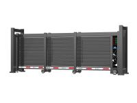 Porta deslizante telescópica industrial automática com motor sem escova DC24V Max 25 metros liga de alumínio