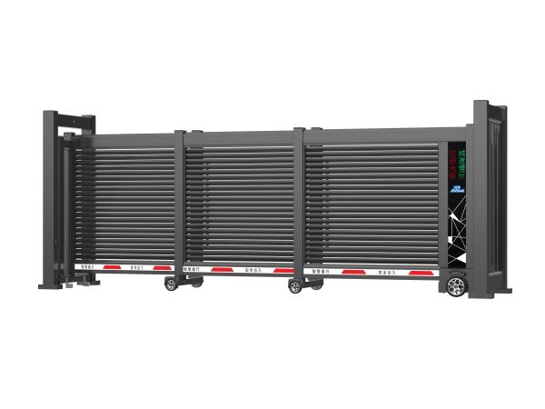 Fabricant Porte coulissante télescopique industrielle automatique avec moteur sans balai DC24V Max 25 mètres alliage d'aluminium