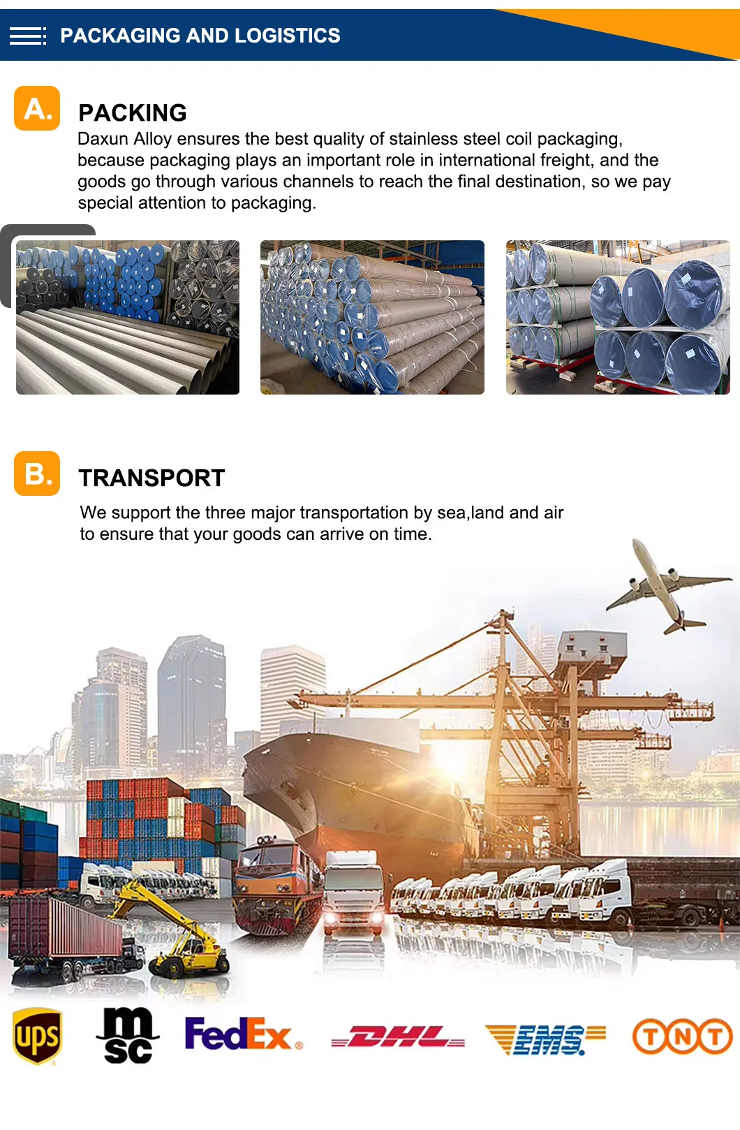 6000mm Seamless Stainless Steel Pipes 201 304 316 Q235 904L A106 Uns S32750 C276