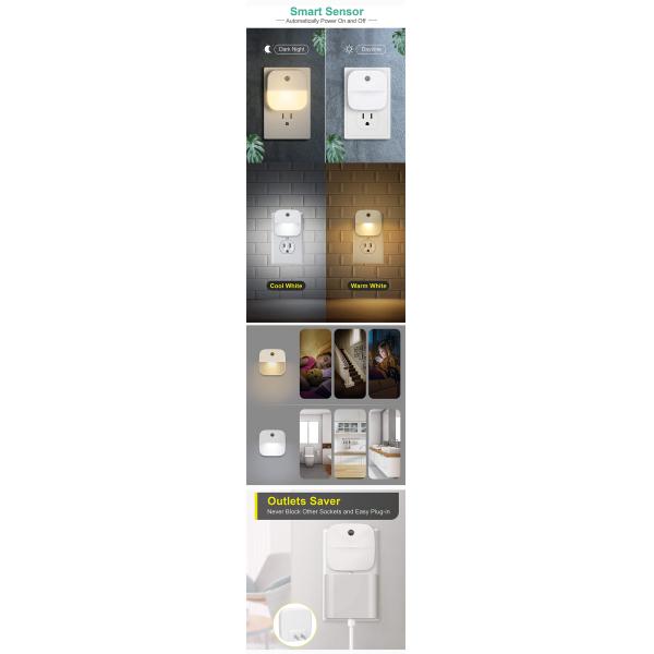 O branco morno obstrui em luzes da noite da parede para escadas do corredor do banheiro do quarto