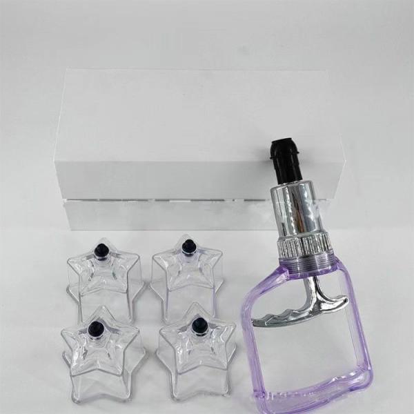 Love Heart Shape 4pcs/set Plastic Hijama Cups Star Cupping Set for Body Massage Therapy