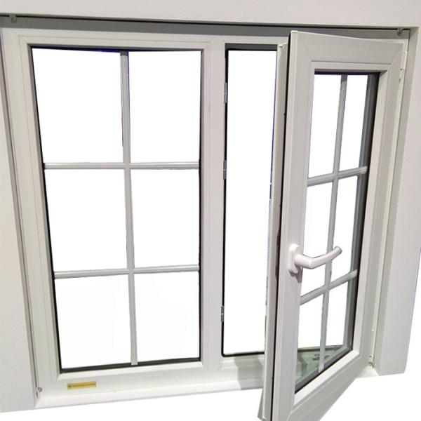 Customized Colors Steel Profile Double Glazed Casement Windows with Black Aluminum Frame