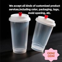 OEM/ODM Gobelet Bubble Tea Plastic Cup 16oz 32oz  Heat and Cold Drink Milk Tea Hard PP Cup with Lid