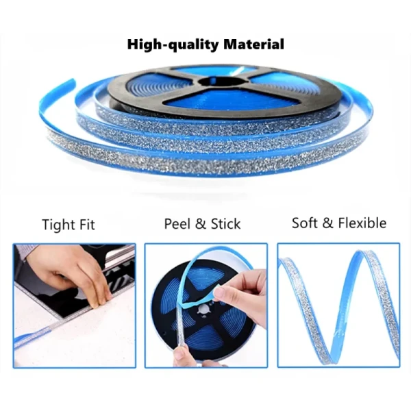 Self-Adhesive Ceramic Tile Gap Tape Mildewproof Decorative Edges Strip Corner Side Stickers Custom Cutting Service