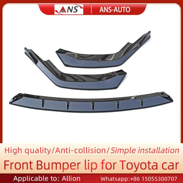 Abrasion Resistant Front  Car Bumper Lip Pointed Shape For Toyota Allion
