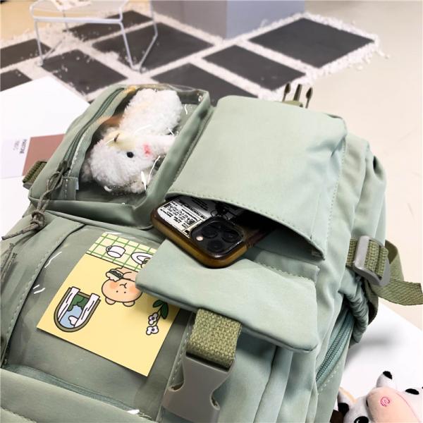 Customized Color Korean Backpack Chinese Cute Fancy Kawai School Bags For High School Teenage Girl