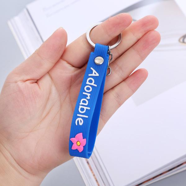 Силиконовый ключевой кольцо браслет ключевой цепочка держатель для женщин девушек запястье круглый ключик