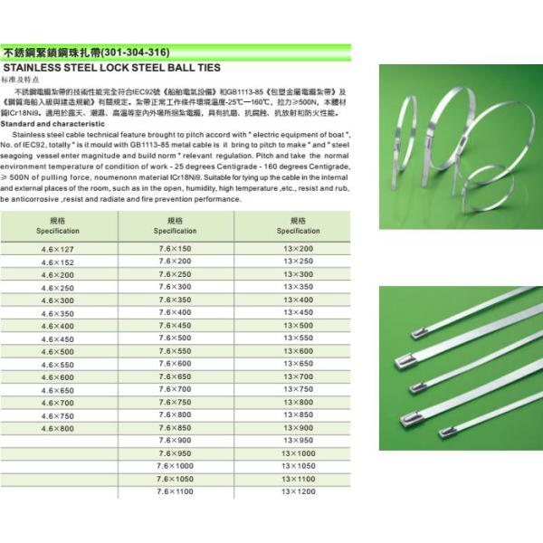 Stainless steel self-locking cable ties