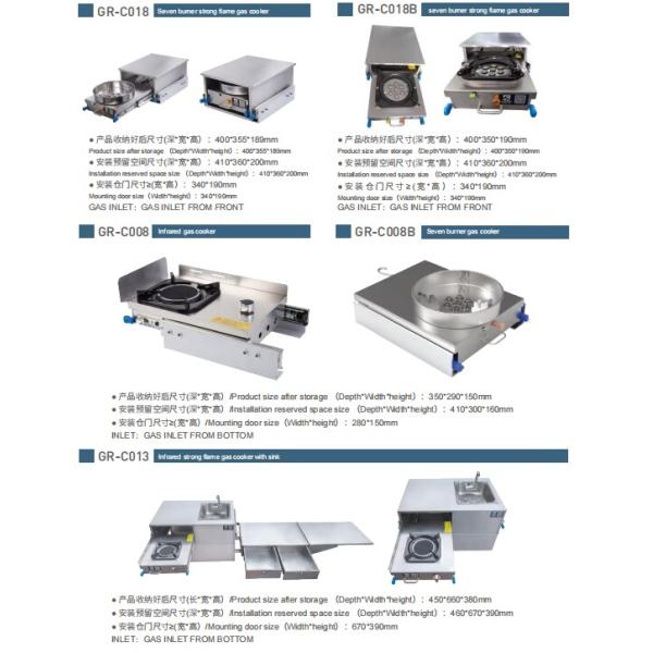 JP Caravan Kitchen Stove LPG Cooker in RV Yacht RV Motorhomes Kitchen Gas Stove