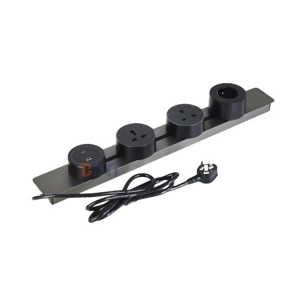 Multi Outlets Power Rail Track Socket New Style Wall Mounted Removable Power Socket Convenient for Kitchen