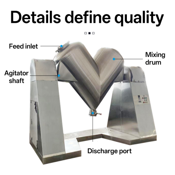 Custom V-type Mixer Stainless Steel Blender Food-Grade Rapid Mixing for Powdered and Granular Materials Suitable for Pharmaceutical, Chemical, Food Industries