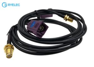 Fakra D Jack féminin au câble automatique d'antenne par radio de tresse coaxial