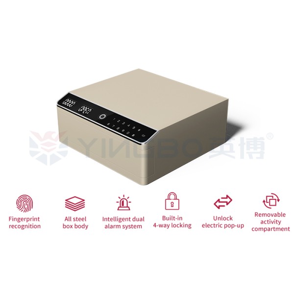Fireproof Protection Built-In Jewelry Safe Jewellery Locker Box For Home Fingerprint Safe