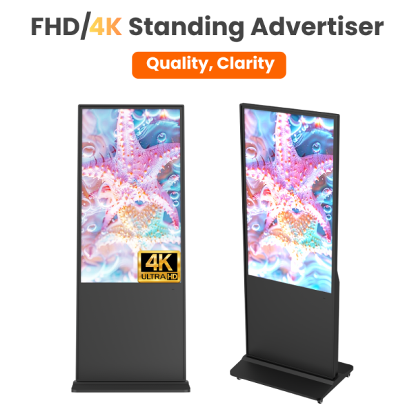 Customized Floor Standing Digital Signage with 8GB/16GB Storage and 1920x1080 Resolution for Indoor Use