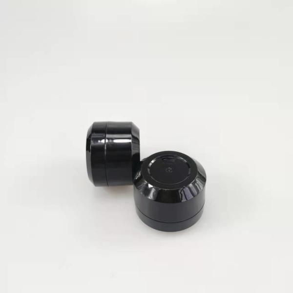 50g Round Plastic Cream Jar 50ml Double Wall Thick Black PP Plastic Jar for Cosmetics
