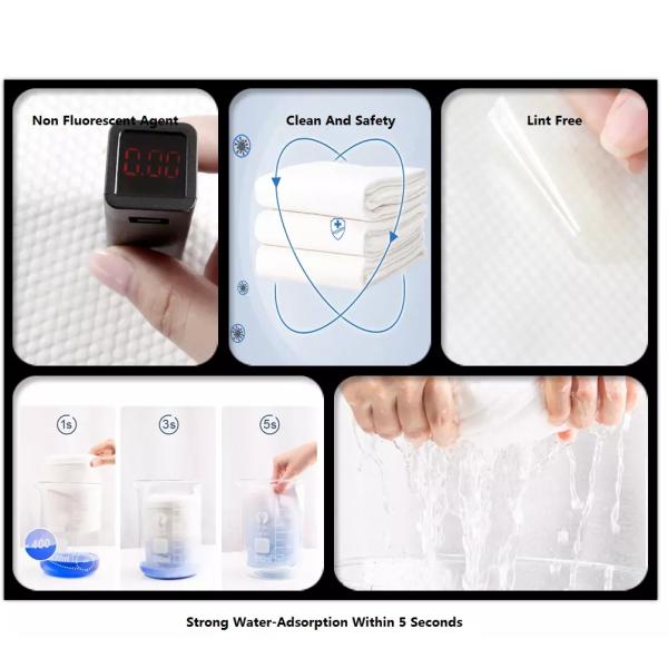 Soft Absorbent Cotton 17.5x23.5cm 75GSM Disposable Bath Towel