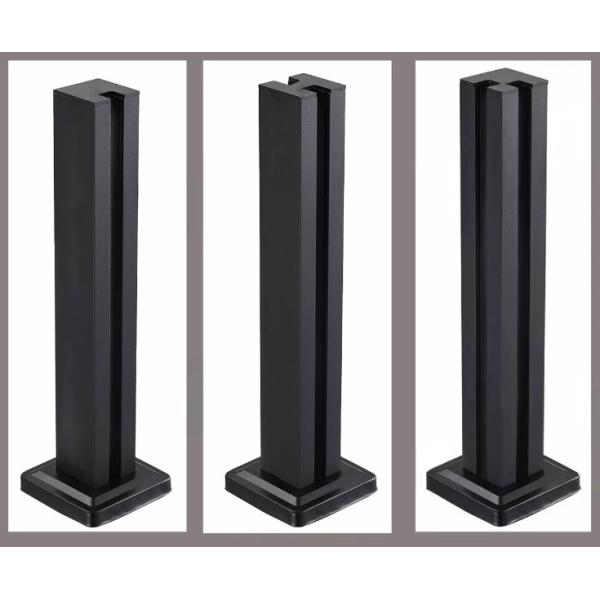 Escalier balustrade de verre S.S 304 316 Pointe en aluminium Balcon Barrière de verre Balustres de colonne pilier